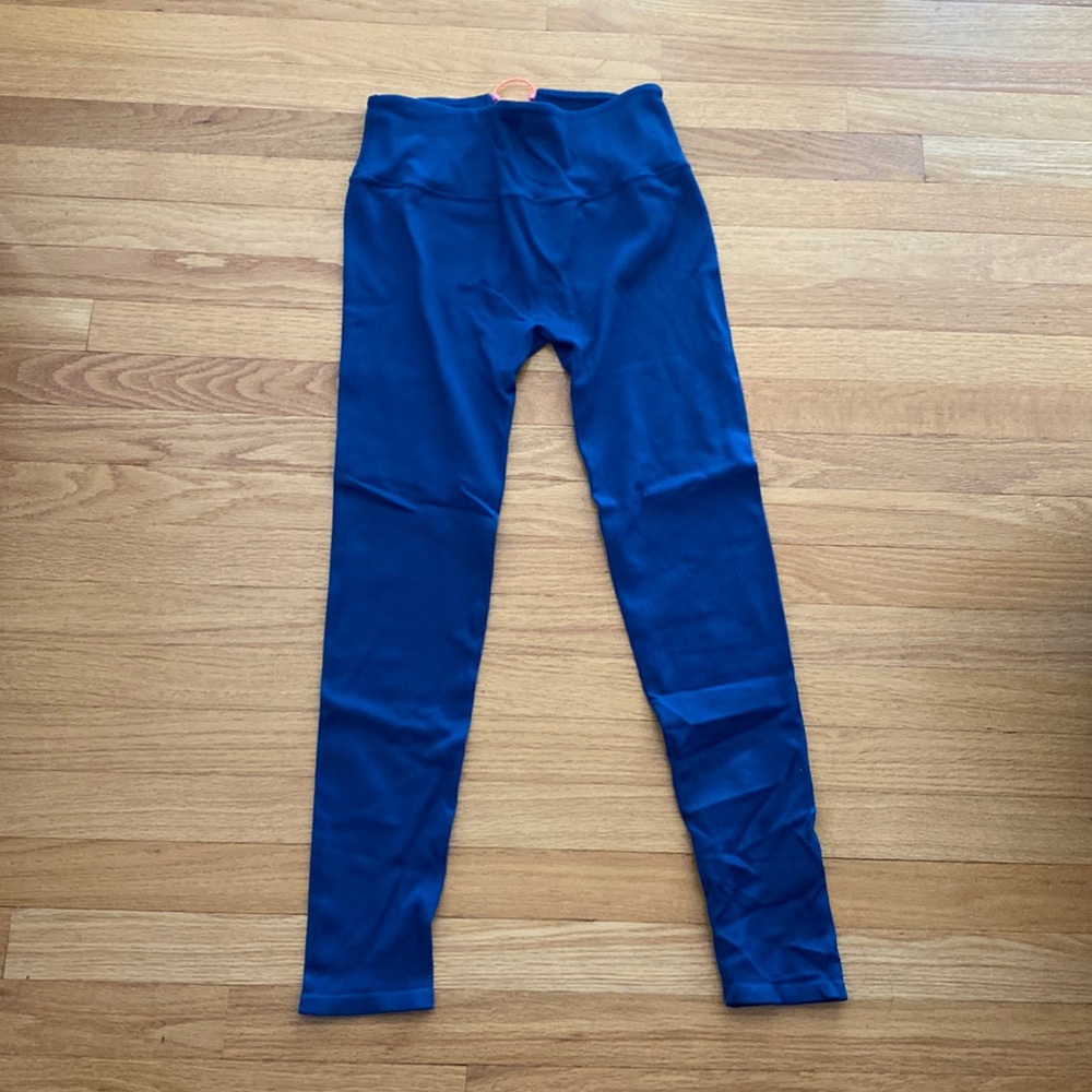 Fabletics Royal Blue Ribbed Leggings